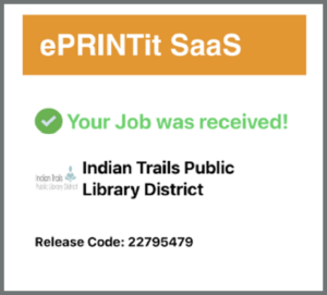 An example of the email confirmation.