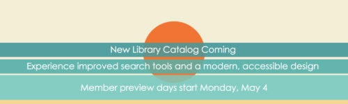 Message that a new catalog is coming for members previewing on Monday, May 4